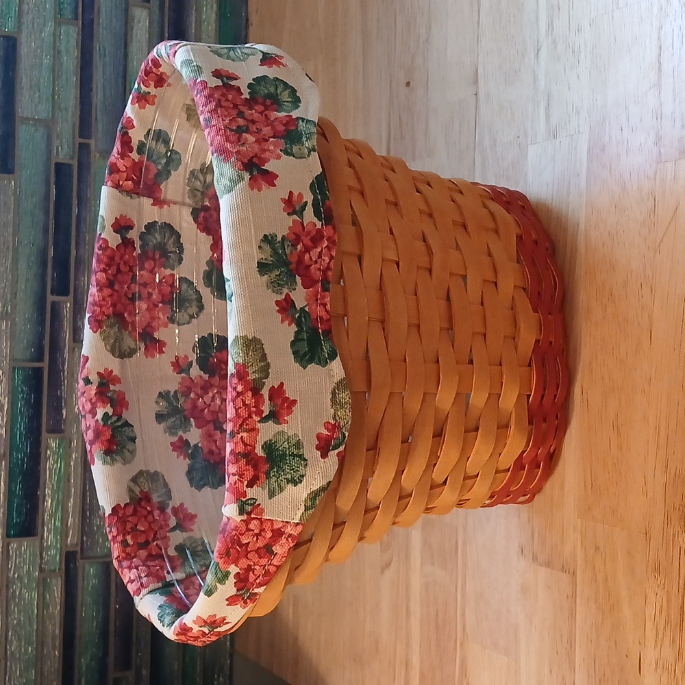 Longaberger 2002 May series Geranium Basket combo signed Bonnie Longaberger